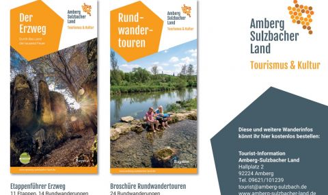 Hinweisplakat 2 bzgl. Erzwerk und Rundwandertouren des Tourismus Landkreis AS 
