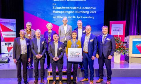 Gruppenfoto der Zukunftswerksstatt Amberg Sulzbach u. a. mit stellvertretendem Landrat Stefan Braun (ganz rechts) 