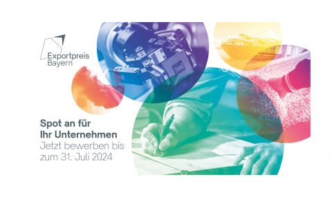 Exportpreis Flyer/ Karte - Spot an für Ihr Unternehmen - Hinweis auf die Bewerbungsfrist am 31. Juli 2024 